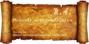 Molcsán Artemíszia névjegykártya